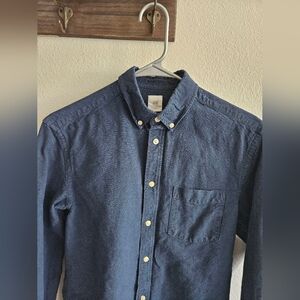 H&M Dark Blue Casual Button-Down Shirt